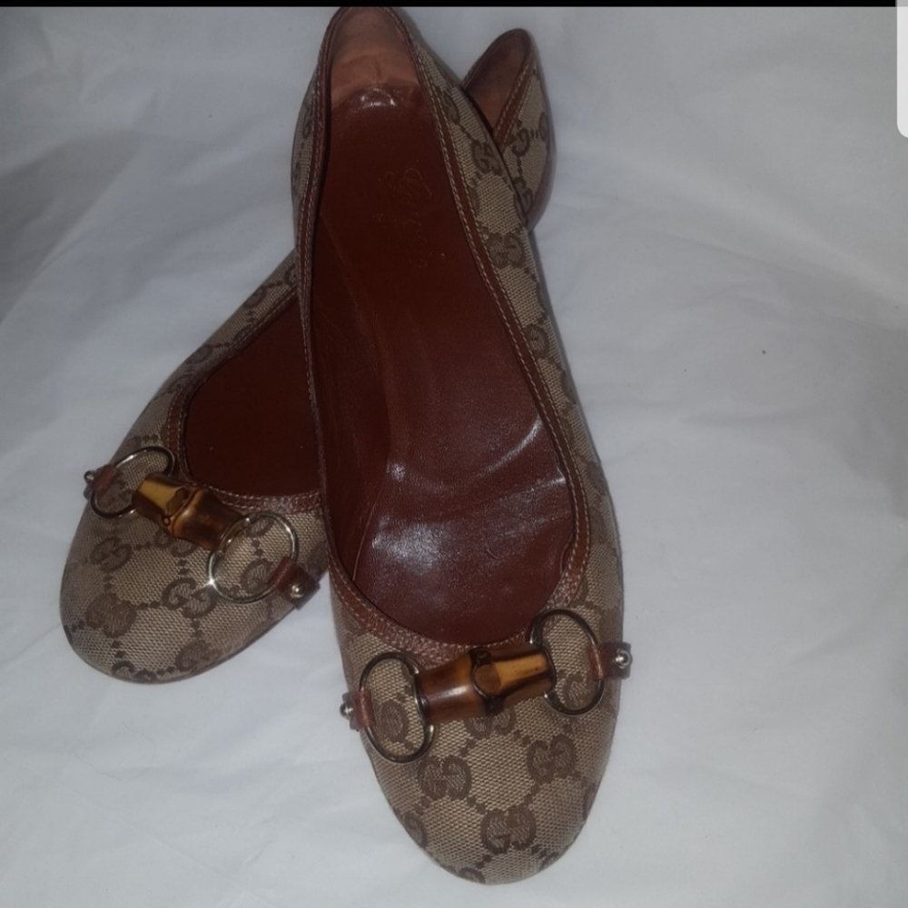 Gucci Bamboo signature flats sz 8.5